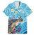 Personalized Hawaii Sea Turtle Family Matching Off Shoulder Maxi Dress and Hawaiian Shirt Hawaii Map Ocean Vibes