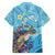 Personalized Hawaii Sea Turtle Family Matching Summer Maxi Dress and Hawaiian Shirt Hawaii Map Ocean Vibes