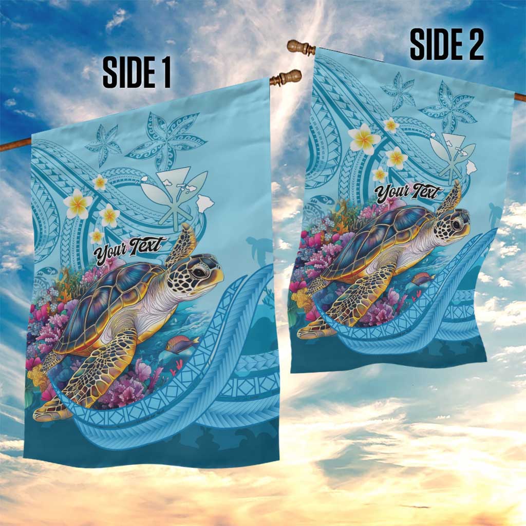 Personalized Hawaii Sea Turtle Garden Flag Hawaii Map Ocean Vibes