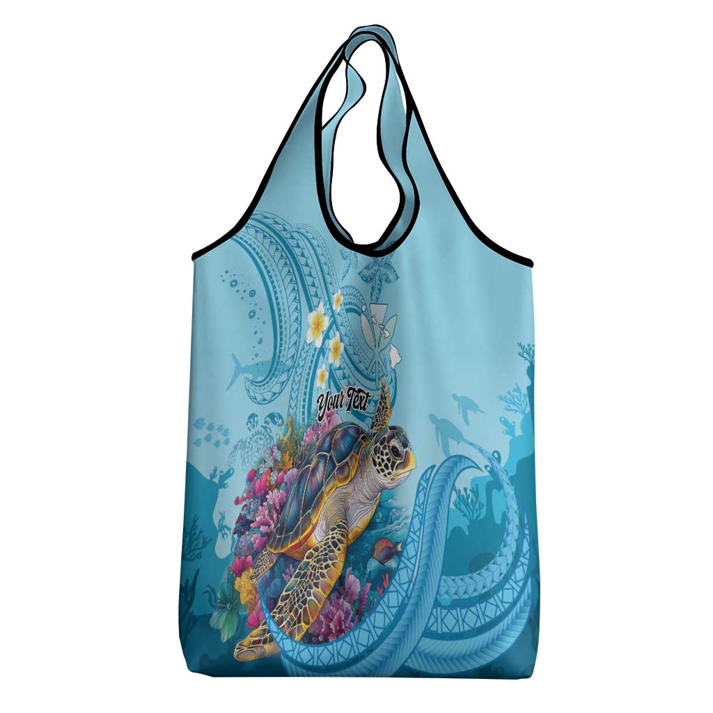 Personalized Hawaii Sea Turtle Grocery Bag Hawaii Map Ocean Vibes