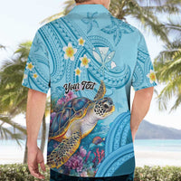 Personalized Hawaii Sea Turtle Hawaiian Shirt Hawaii Map Ocean Vibes LT01 - Polynesian Pride