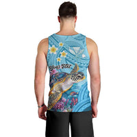 Personalized Hawaii Sea Turtle Men Tank Top Hawaii Map Ocean Vibes LT01 - Polynesian Pride