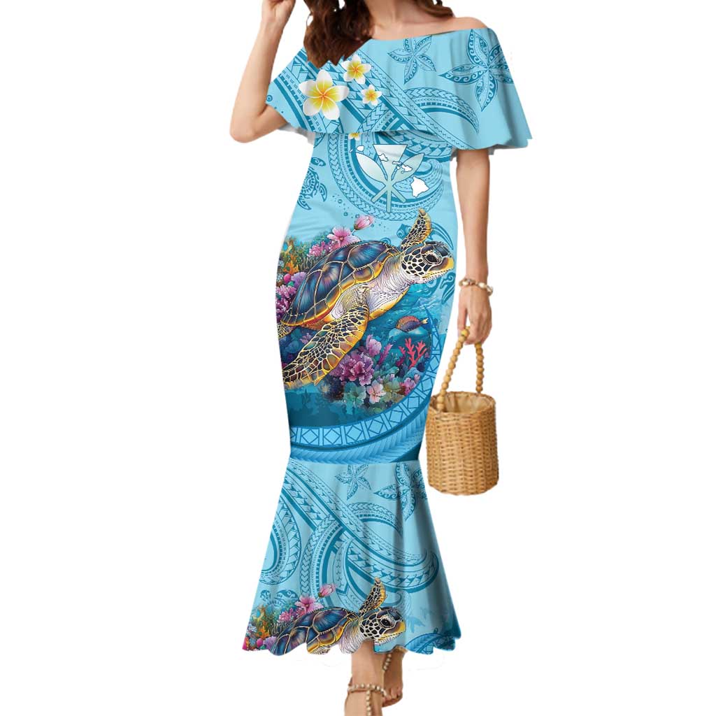 Personalized Hawaii Sea Turtle Mermaid Dress Hawaii Map Ocean Vibes