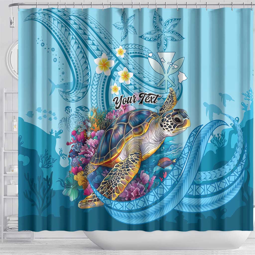 Personalized Hawaii Sea Turtle Shower Curtain Hawaii Map Ocean Vibes