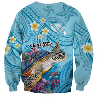 Personalized Hawaii Sea Turtle Sweatshirt Hawaii Map Ocean Vibes LT01 - Polynesian Pride