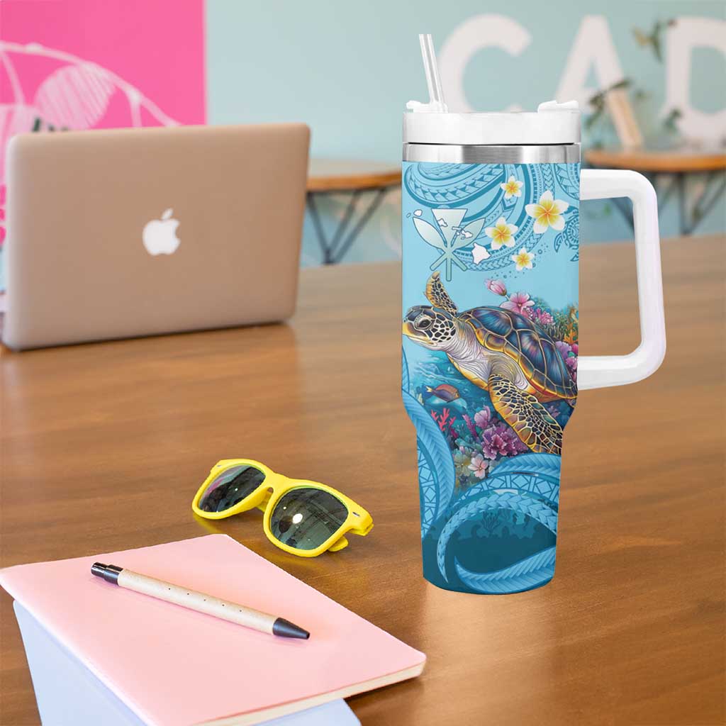 Personalized Hawaii Sea Turtle Tumbler With Handle Hawaii Map Ocean Vibes