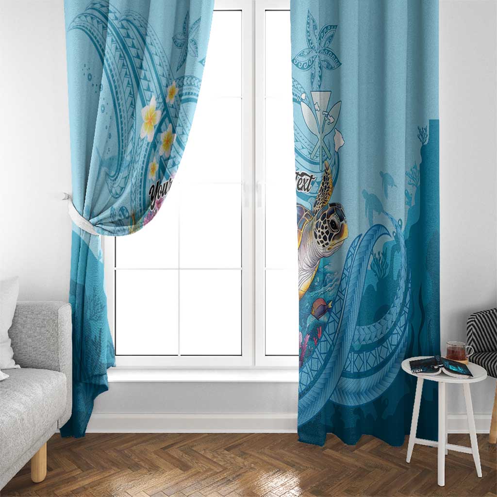 Personalized Hawaii Sea Turtle Window Curtain Hawaii Map Ocean Vibes LT01 - Polynesian Pride