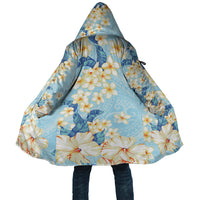 Hawaii Hibiscus Plumeria Blue Cloak Polynesian Pattern LT01 Unisex Blue - Polynesian Pride