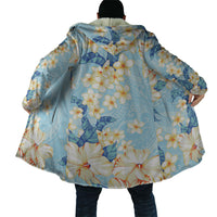 Hawaii Hibiscus Plumeria Blue Cloak Polynesian Pattern LT01 - Polynesian Pride