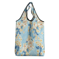 Hawaii Hibiscus Plumeria Blue Grocery Bag Polynesian Pattern LT01 - Polynesian Pride