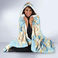 Hawaii Hibiscus Plumeria Blue Hooded Blanket Polynesian Pattern LT01 - Polynesian Pride