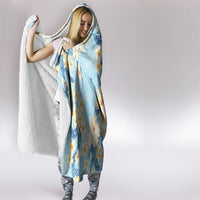 Hawaii Hibiscus Plumeria Blue Hooded Blanket Polynesian Pattern LT01 - Polynesian Pride
