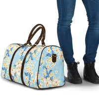 Hawaii Hibiscus Plumeria Blue Travel Bag Polynesian Pattern LT01 - Polynesian Pride