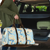 Hawaii Hibiscus Plumeria Blue Travel Bag Polynesian Pattern LT01 - Polynesian Pride