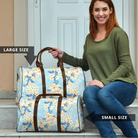 Hawaii Hibiscus Plumeria Blue Travel Bag Polynesian Pattern LT01 - Polynesian Pride