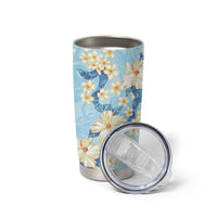 Hawaii Hibiscus Plumeria Blue Tumbler Cup Polynesian Pattern LT01 - Polynesian Pride