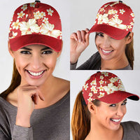 Hawaii Hibiscus Plumeria Red Classic Cap Polynesian Pattern LT01 - Polynesian Pride