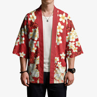 Hawaii Hibiscus Plumeria Red Kimono Polynesian Pattern LT01 - Polynesian Pride