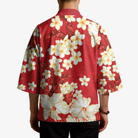 Hawaii Hibiscus Plumeria Red Kimono Polynesian Pattern LT01 - Polynesian Pride