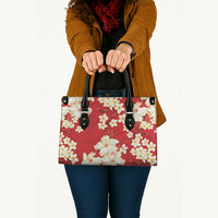 Hawaii Hibiscus Plumeria Red Leather Bag Polynesian Pattern LT01 - Polynesian Pride