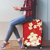 Hawaii Hibiscus Plumeria Red Luggage Cover Polynesian Pattern LT01 - Polynesian Pride