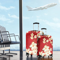 Hawaii Hibiscus Plumeria Red Luggage Cover Polynesian Pattern LT01 - Polynesian Pride