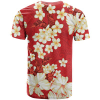 Hawaii Hibiscus Plumeria Red T Shirt Polynesian Pattern LT01 - Polynesian Pride