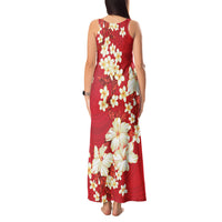 Hawaii Hibiscus Plumeria Red Tank Maxi Dress Polynesian Pattern LT01 - Polynesian Pride