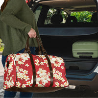 Hawaii Hibiscus Plumeria Red Travel Bag Polynesian Pattern LT01 - Polynesian Pride