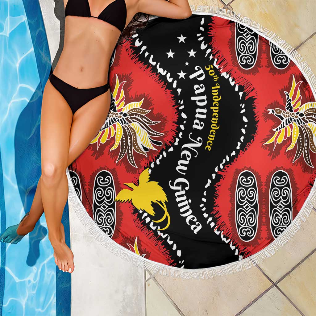 Papua New Guinea 50th Independence Beach Blanket PNG Batik Pattern LT01 - Polynesian Pride
