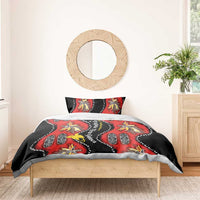 Papua New Guinea 50th Independence Bedding Set PNG Batik Pattern - Polynesian Pride