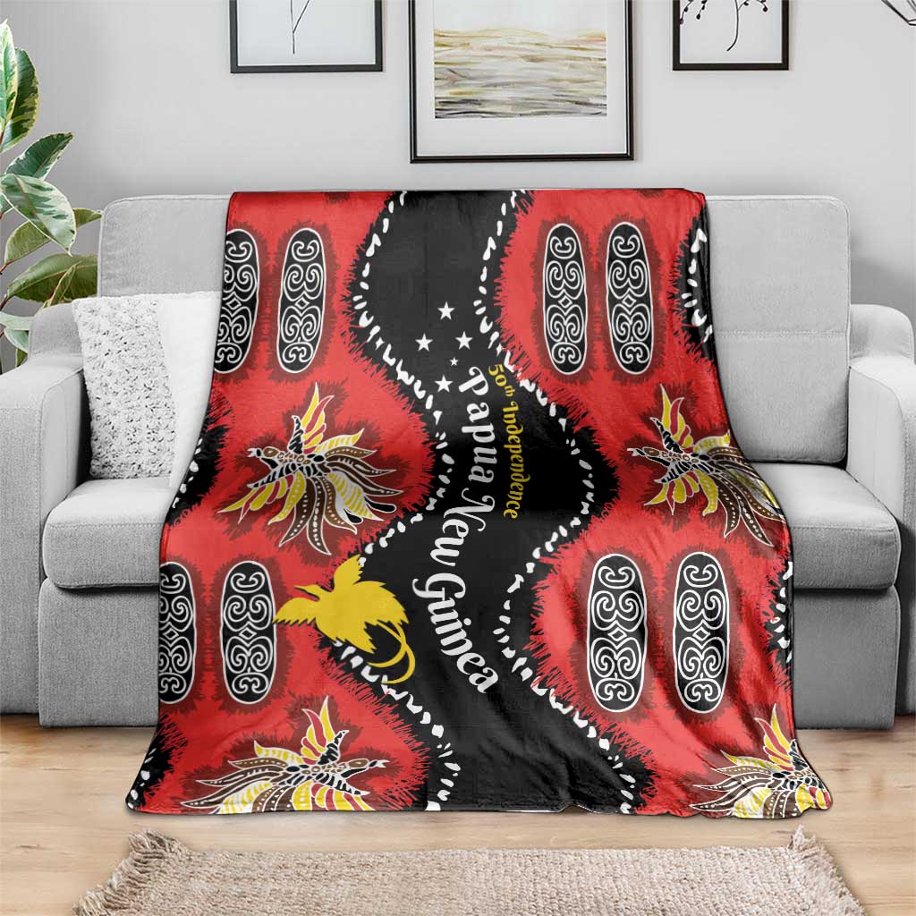 Papua New Guinea 50th Independence Blanket PNG Batik Pattern - Polynesian Pride