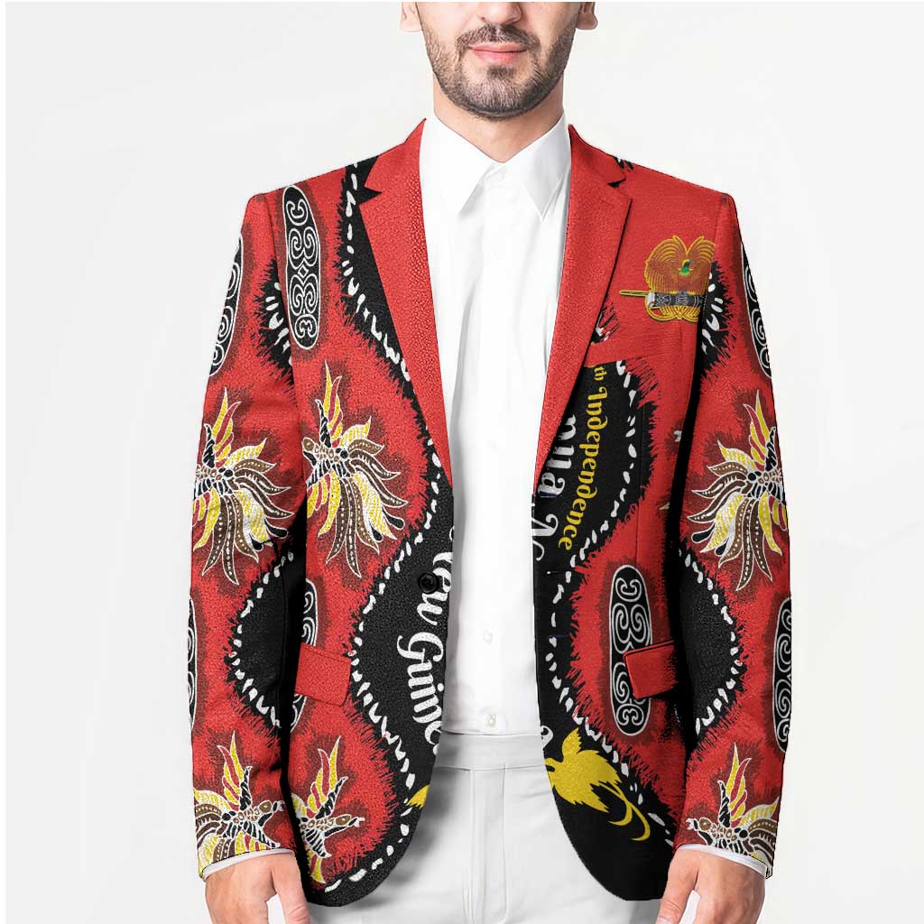 Papua New Guinea 50th Independence Blazer PNG Batik Pattern - Polynesian Pride