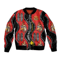 Papua New Guinea 50th Independence Bomber Jacket PNG Batik Pattern - Polynesian Pride