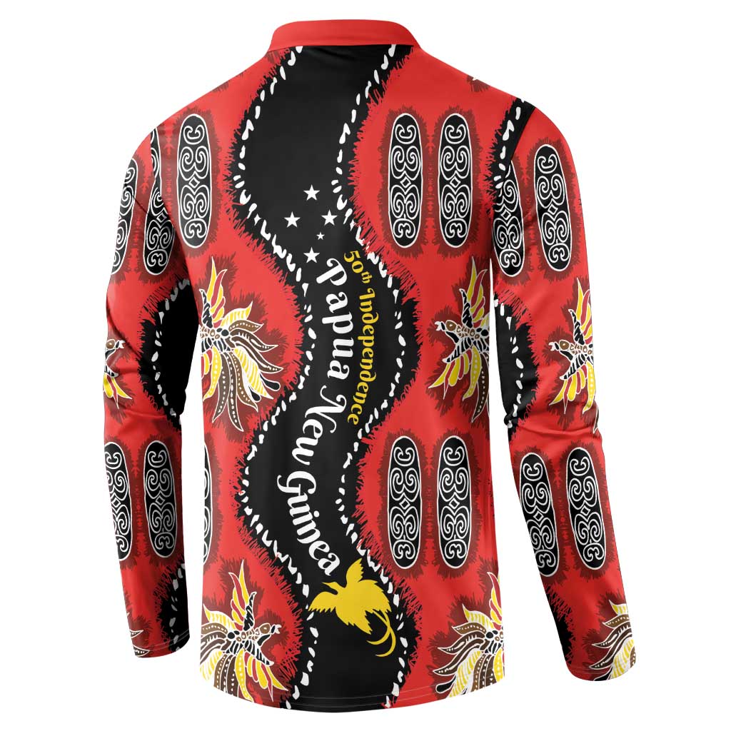 Papua New Guinea 50th Independence Button Sweatshirt PNG Batik Pattern LT01 - Polynesian Pride