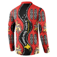Papua New Guinea 50th Independence Button Sweatshirt PNG Batik Pattern LT01 - Polynesian Pride
