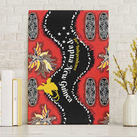 Papua New Guinea 50th Independence Canvas Wall Art PNG Batik Pattern LT01 Without Frame Red - Polynesian Pride