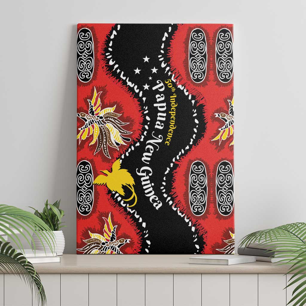 Papua New Guinea 50th Independence Canvas Wall Art PNG Batik Pattern LT01 - Polynesian Pride