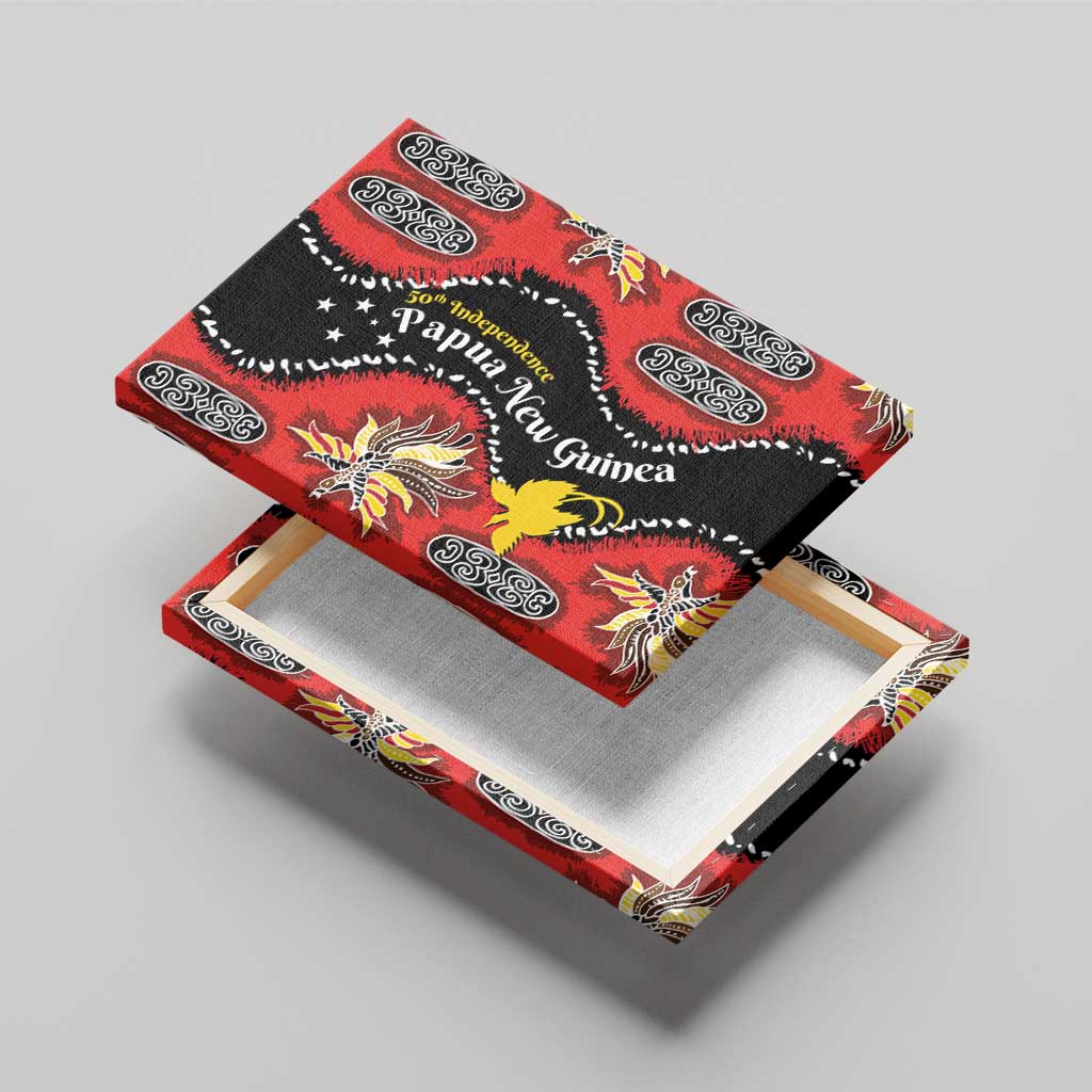 Papua New Guinea 50th Independence Canvas Wall Art PNG Batik Pattern LT01 - Polynesian Pride