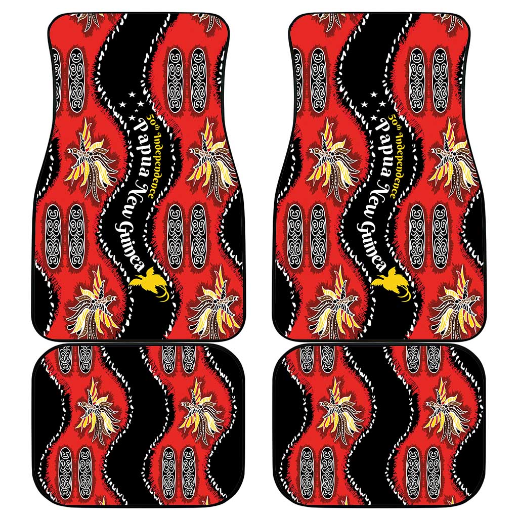 Papua New Guinea 50th Independence Car Mats PNG Batik Pattern LT01 - Polynesian Pride