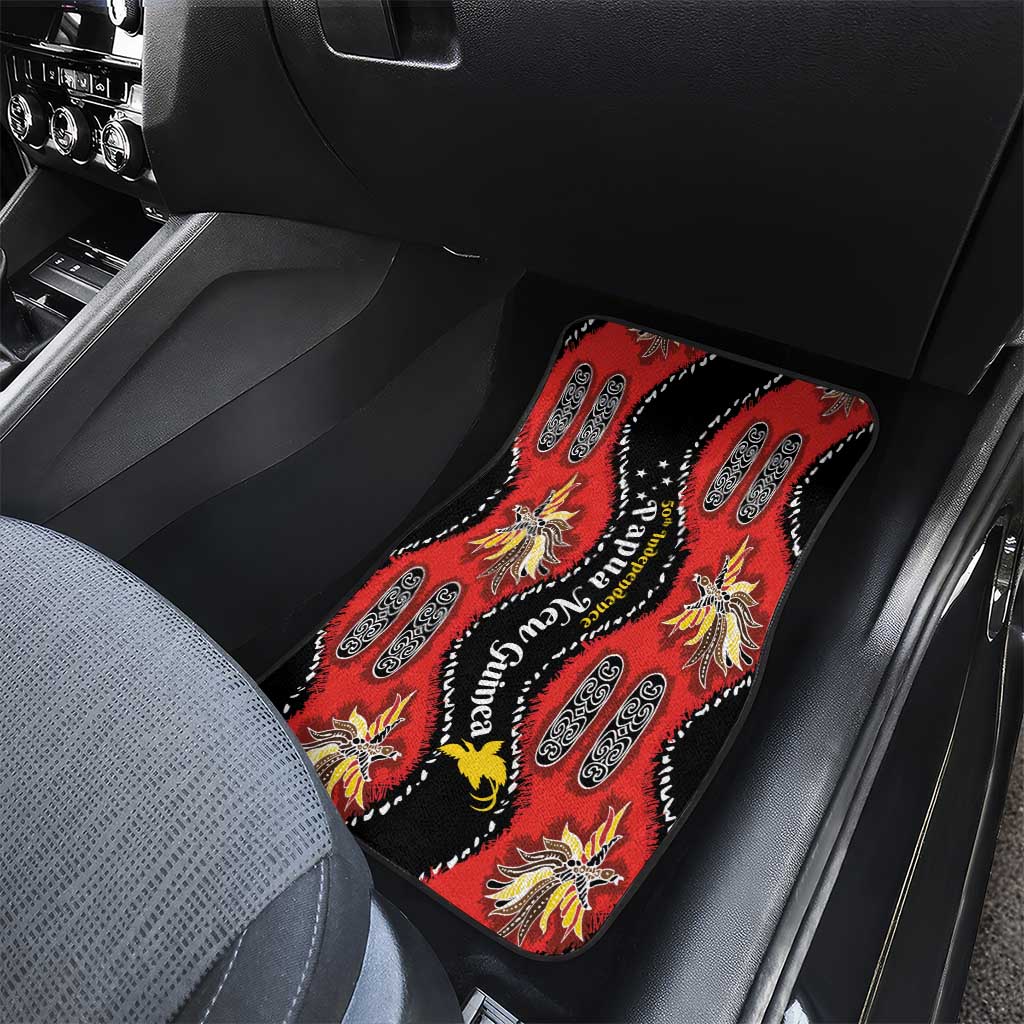 Papua New Guinea 50th Independence Car Mats PNG Batik Pattern LT01 - Polynesian Pride
