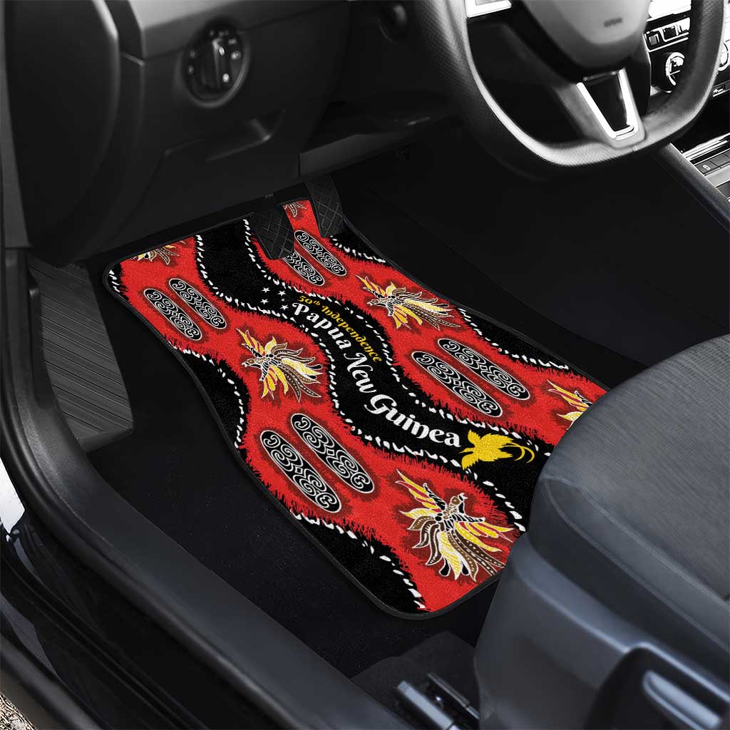 Papua New Guinea 50th Independence Car Mats PNG Batik Pattern LT01 - Polynesian Pride