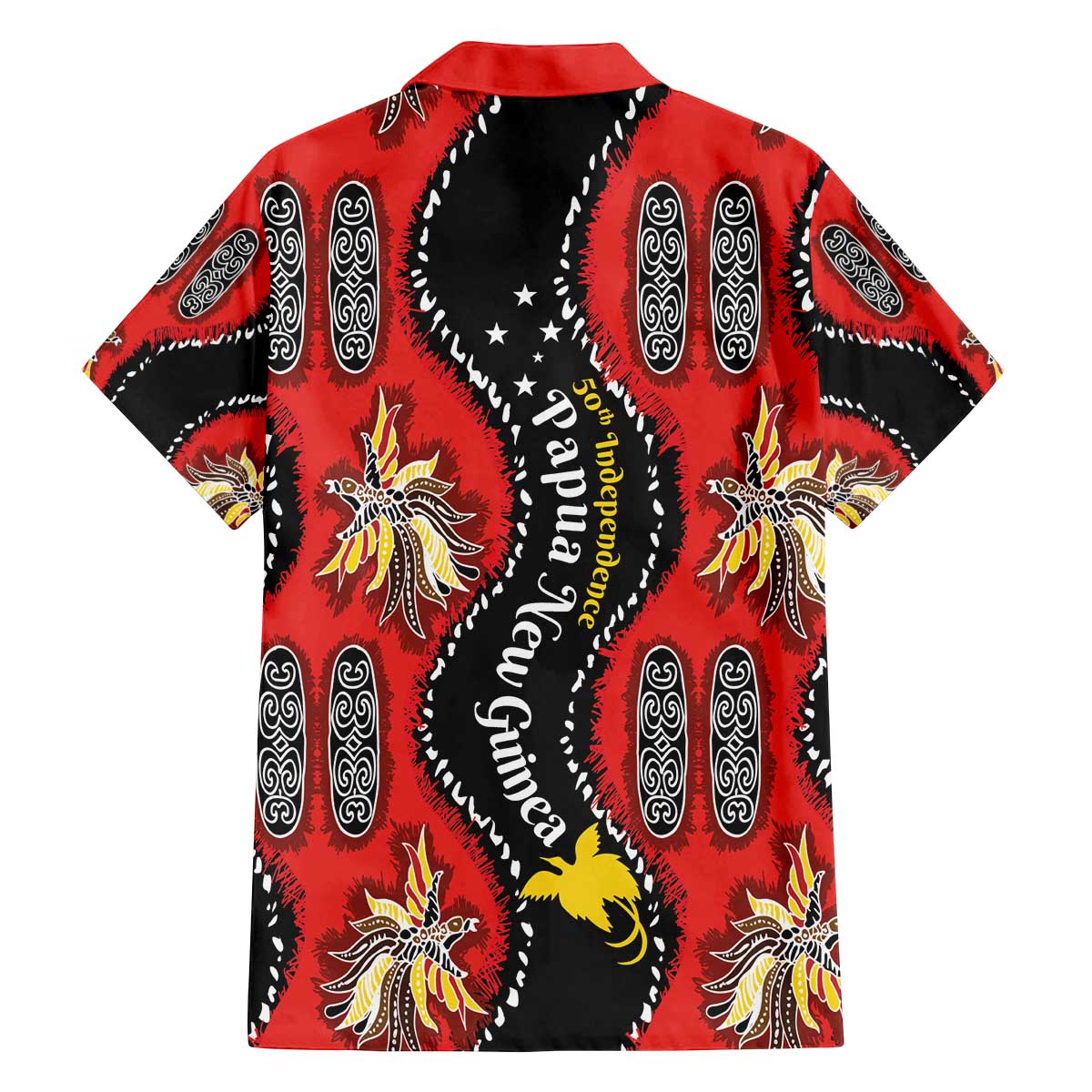 Papua New Guinea 50th Independence Family Matching Off The Shoulder Long Sleeve Dress and Hawaiian Shirt PNG Batik Pattern - Polynesian Pride