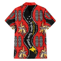 Papua New Guinea 50th Independence Family Matching Short Sleeve Bodycon Dress and Hawaiian Shirt PNG Batik Pattern - Polynesian Pride