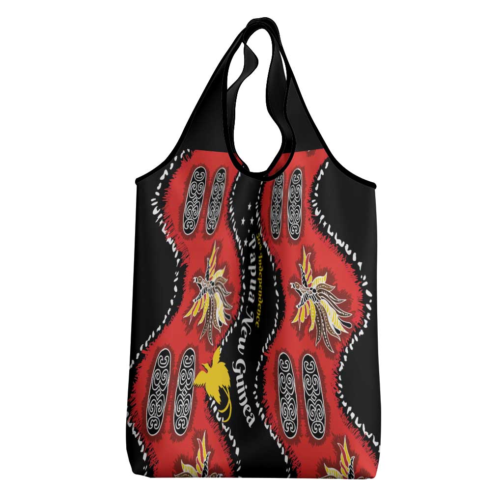 Papua New Guinea 50th Independence Grocery Bag PNG Batik Pattern LT01 - Polynesian Pride