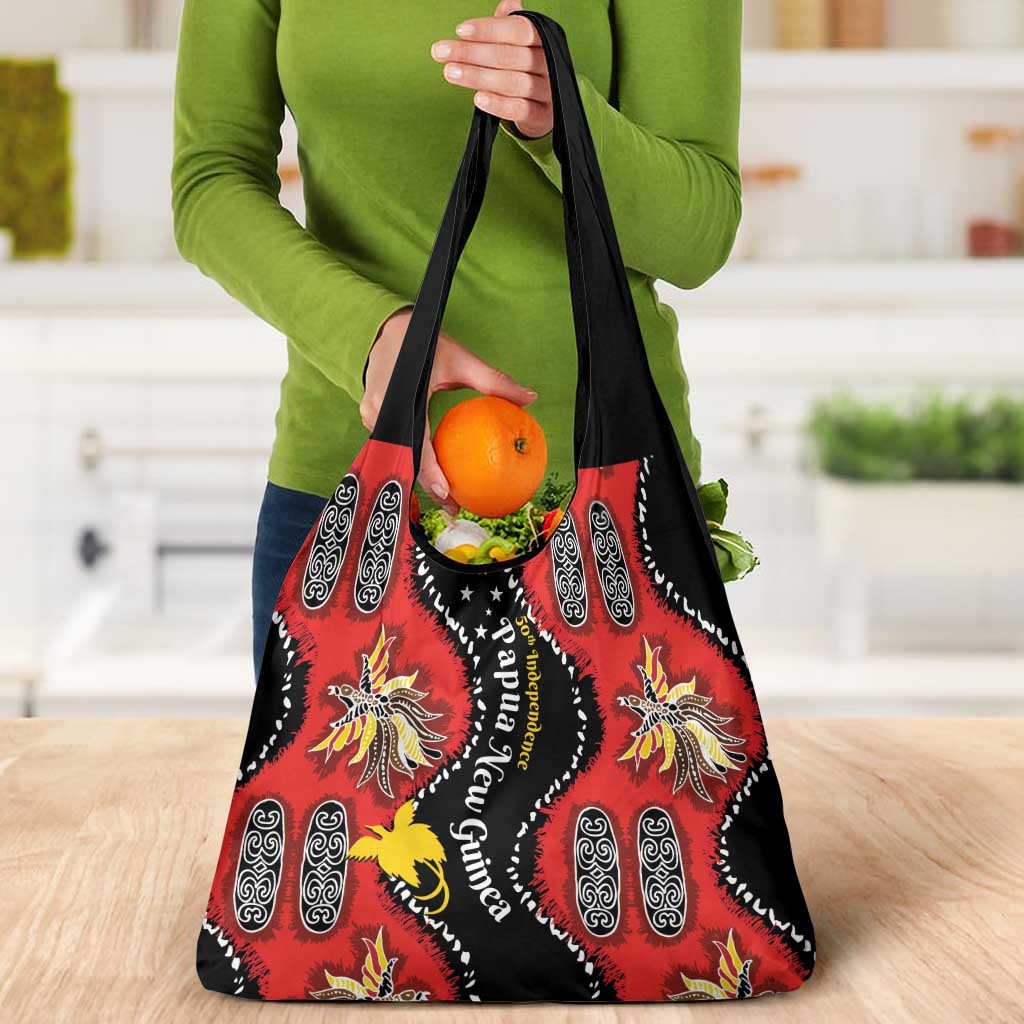 Papua New Guinea 50th Independence Grocery Bag PNG Batik Pattern LT01 - Polynesian Pride