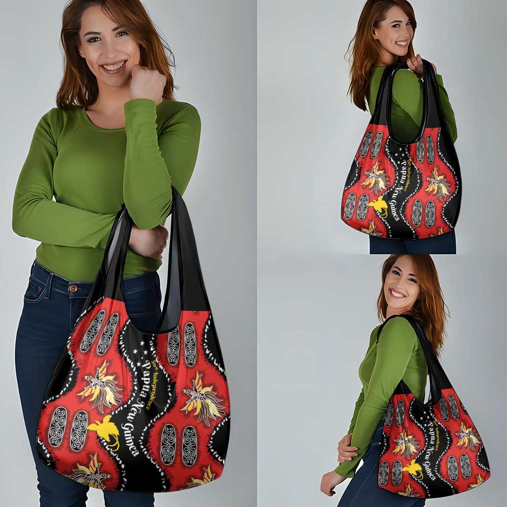 Papua New Guinea 50th Independence Grocery Bag PNG Batik Pattern LT01 - Polynesian Pride
