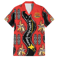 Papua New Guinea 50th Independence Hawaiian Shirt PNG Batik Pattern LT01 Red - Polynesian Pride
