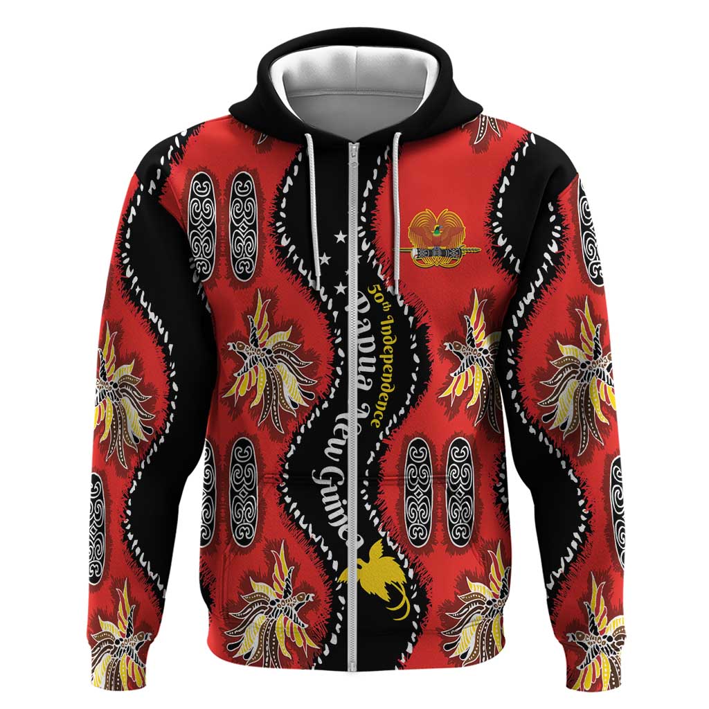 Papua New Guinea 50th Independence Hoodie PNG Batik Pattern - Polynesian Pride