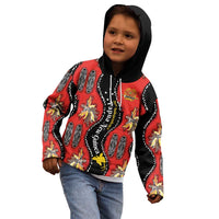 Papua New Guinea 50th Independence Kid Hoodie PNG Batik Pattern - Polynesian Pride